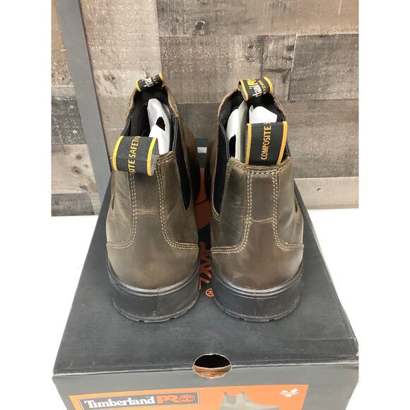 Timberland Pro Men's 8.5W Brown Nashoba Composite Toe Work Chelsea Boots LM3-1 - Picture 5 of 10